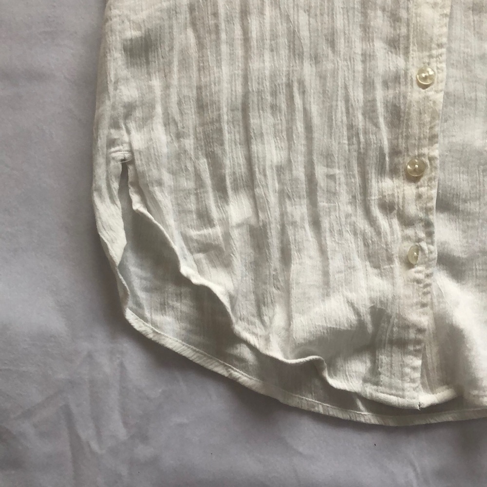 Short sleeve écru shirt - Picture 4 of 4
